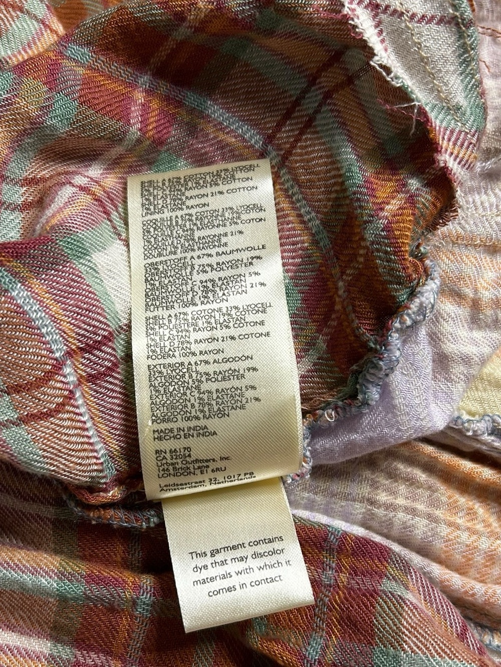 Free People We The Free Mix It Up Maxi Dress Splinter Plaid Denim Size 10 NWT - Picture 11 of 15